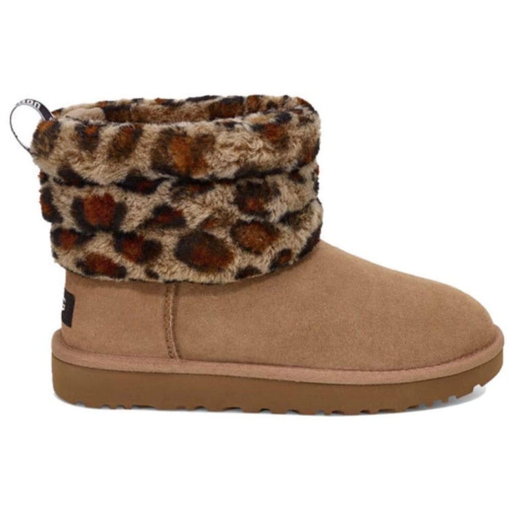 UGG FLUFF MINI QUILTED LEOPARD